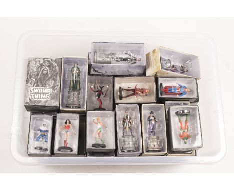 40x DC Comic figurines by Eaglemoss. Characters include; Swamp Thing. Penguin. Robin. Arisia. Blue Devil. Red Arrow. Wonder W