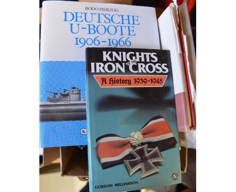 10 various books and booklets of Third Reich interest:  “The Iron Cross of 1939” by Williamson 2002; “The HJ” Vol I, by Angol