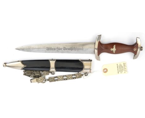 A rare Third Reich 1936 pattern Marine NSKK dagger,  the blade bearing RZM mark over maker’s code “M7/66” (Carl Eickhorn) and