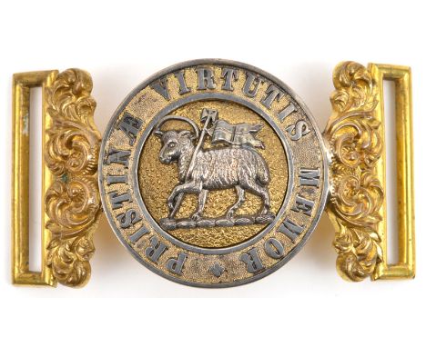 †A post 1881 officer’s gilt and silver plated WBC of The Queen’s (R. West Surrey) Regt. VGC Plate 1 
