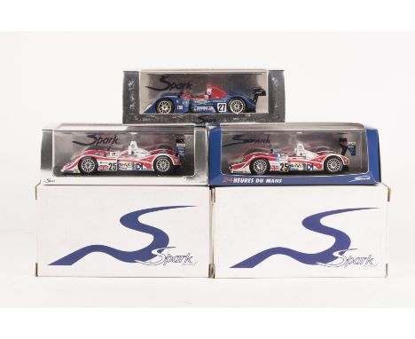 5x 1:43 scale MG competition cars by Spark. MG Lola EX264 AER Team RML, R. Mallock RN25, LM2007. MG Lola B160, RN27, LM2004. 