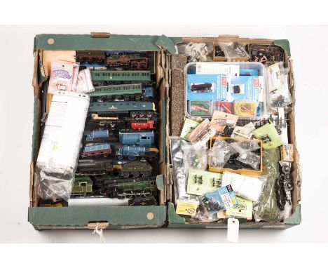 A quantity of model railway accessories including OO locomotives, some for restoration and useful parts. Includes a BR Co-Co 