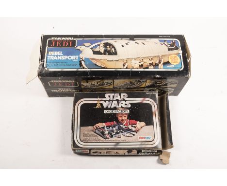 7 Star Wars items. A Palitoy Rebel Transport Vehicle (Return of the Jedi), 1982. With instructions, all panels and rear gun  