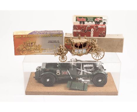 A quantity of various makes.  An impressive 1/12 scale unmade Airfix kit of a 1930 4 1/2 Litre Supercharged Bentley, boxed an