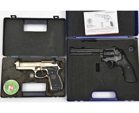 A 10 shot .177” Smith & Wesson Model 586-6” CO2 revolver, number S40915989, made under license in Germany, in as New Conditio