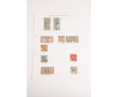 10x Metropolitan and Great Central Joint Railway related tickets. Including a rare 1943 Chesham Station Platform Ticket and o