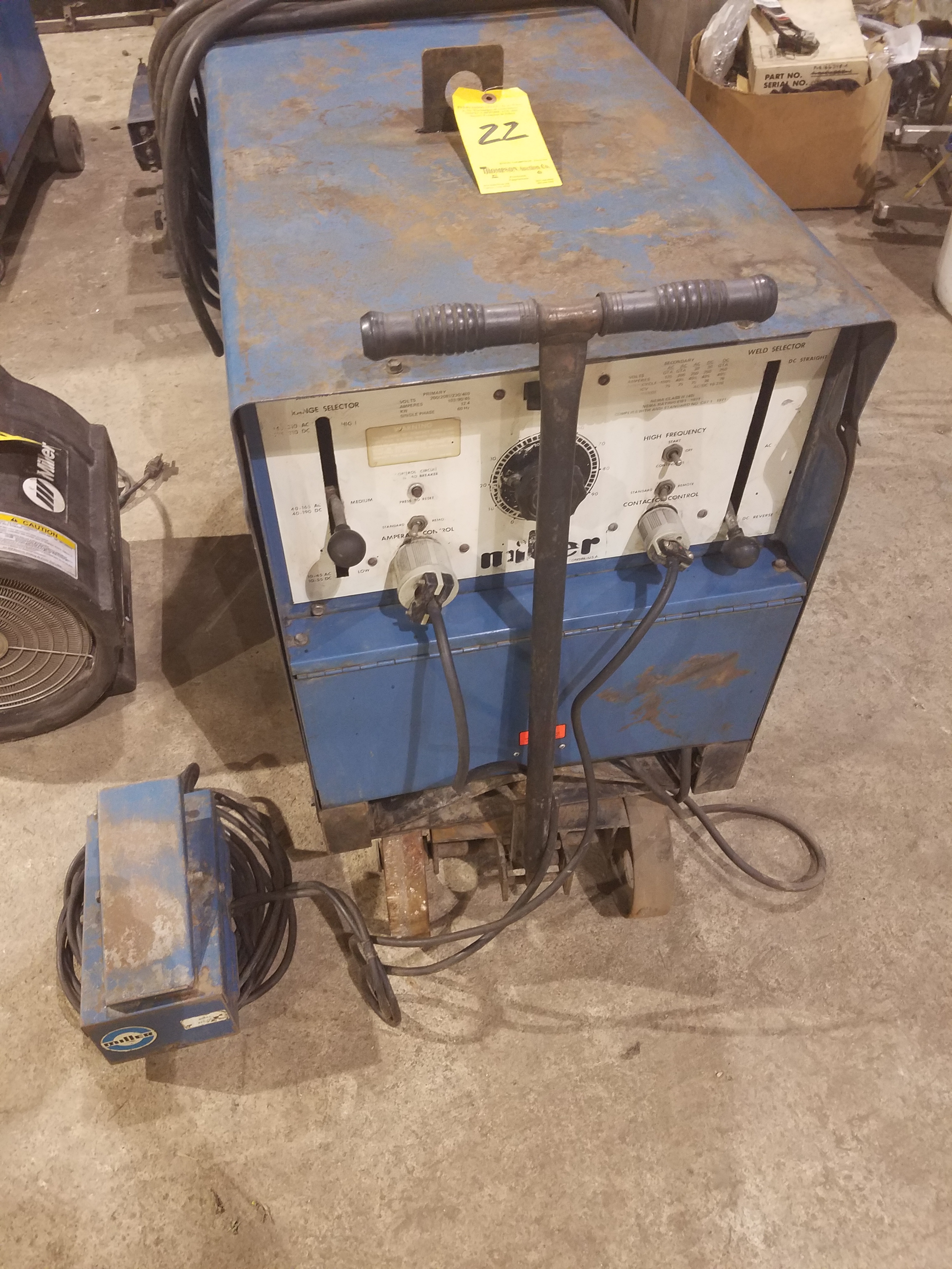 Miller Dialarc HF AC/DC Tungsten Arc Welding Power Supply w/ Foot Pedal