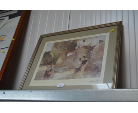 A Russel Flint print, "The Passer By"
