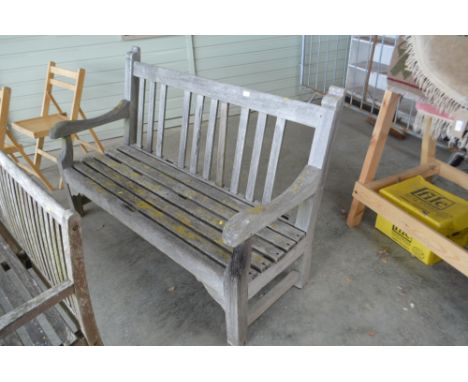 A teak garden bench AF