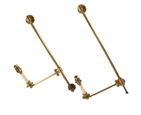 BESSELINK & JONES, PICADILLY, A PAIR OF ADJUSTABLE WALL LIGHTS  MODERN Each with wall bracket and protruding arm  53cm high, 