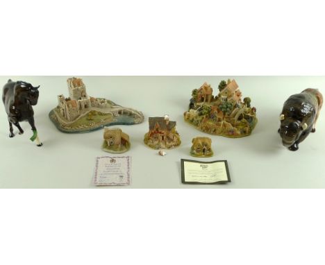 A collection of Lilliput Lane models, including Tranquil Waterways, limited edition number 430 of 2000, code number L2560, in