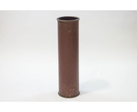 A large WWII shell case 'converted' to a stick stand, 84cm high (formerly from Dinder House, Somerset)