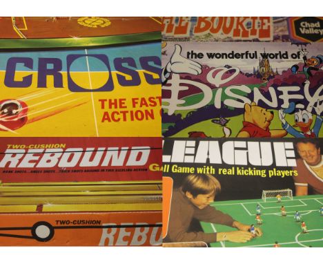 A quantity of vintage board games including Crossfire, Rebound, Big League, etc 