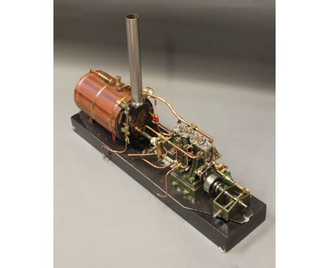 A Stuart D10 steam engine with reversing gear, boiler & water pumps 