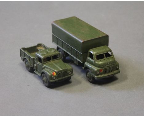 A Dinky 3-ton Army Wagon (621) & a Dinky Army 1-ton Cargo Truck (641)