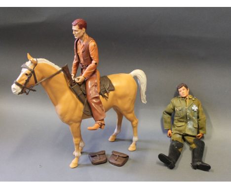 A Louis Marx Johnny West action figure & horse