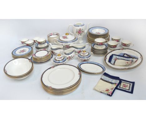 A Royal Doulton "Centennial Rose" dinner and tea service (86).