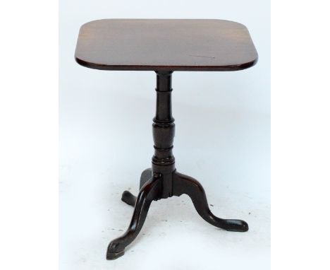 A 19th century mahogany tilt top occasional table on tripod base.