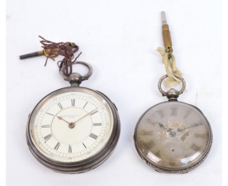 A Victorian hallmarked silver cased open face centre seconds chronograph with circular white enamel dial set with Roman numer