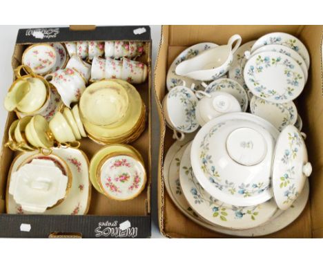 A Tuscan china dinner service and two decorative tea services, including Hammersley and Co.