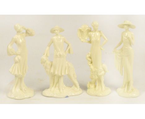 A set of four Royal Worcester "Vogue Collection" figures; "Clara 1925", "Constance 1924", "Annie 1927" and "Diana 1921".