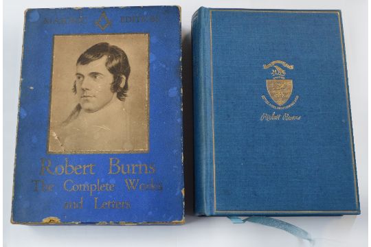 Lot 808 - BURNS, ROBERT; The Complete Works and Letters, Masonic Edition, with presentation inscribed "1929"