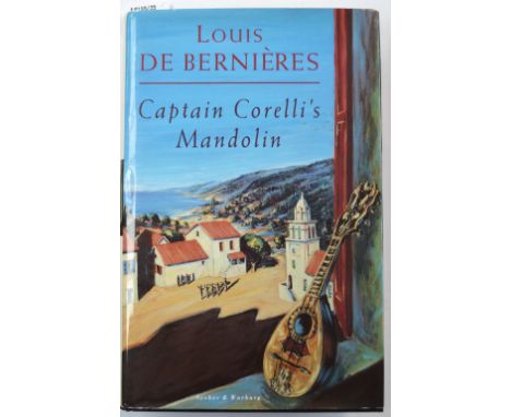 DE BERNIÈRES, LOUIS; Captain Corelli's Mandolin, first edition 1994, with dust jacket.