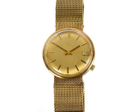 BULOVA; a 1970s gentleman's manual wind Accutron 9ct gold cased wristwatch with circular dial set with baton numerals and dat