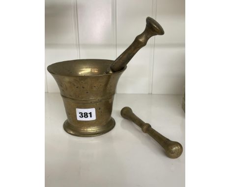 BRONZE MORTAR AND PESTLE