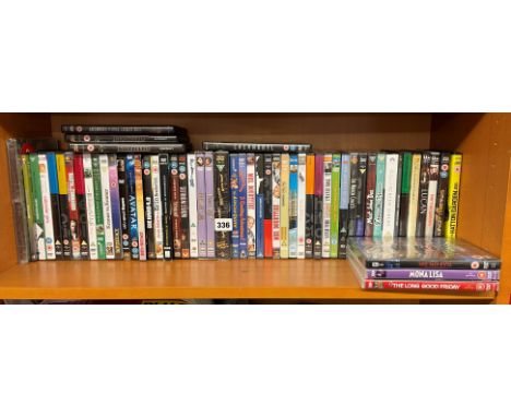 SHELF OF VARIOUS DVDS ,MAINLY FILMS