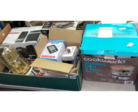 COOKWORKS THREE BOWL STEAMER, SANDWICH TOASTER, 2.1 SUBWOOFER SPEAKER SET, COMPUTER CABLES, HDMI HIGH SPEED CABLE, SELECTION 