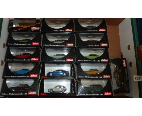 16 SCHUCO CLEAR BOXED MODEL CARS 1:43 SCALE