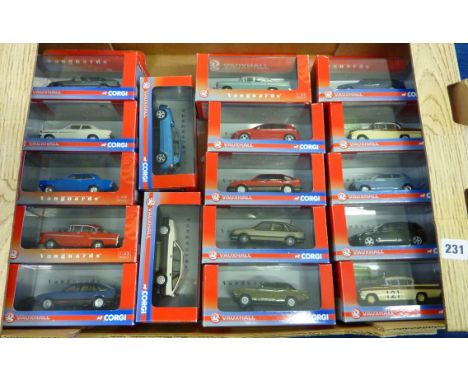 17 CORGI  BOXED MODELS MOSTLY THE VAUXHALL COLLECTION