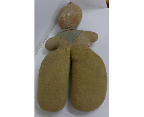 A vintage soft toy Kewpie doll 