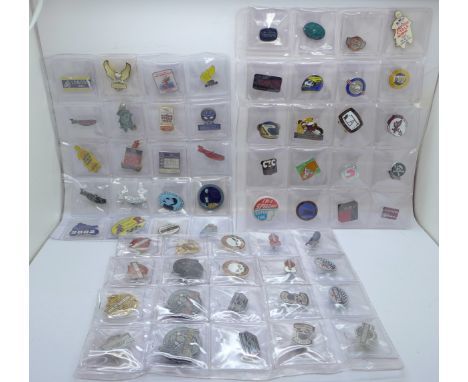 Sixty motorcycle badges, 1970's onwards, including twenty Harley Davidson, speedway, show and club 