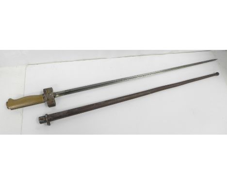 A socket bayonet and scabbard 