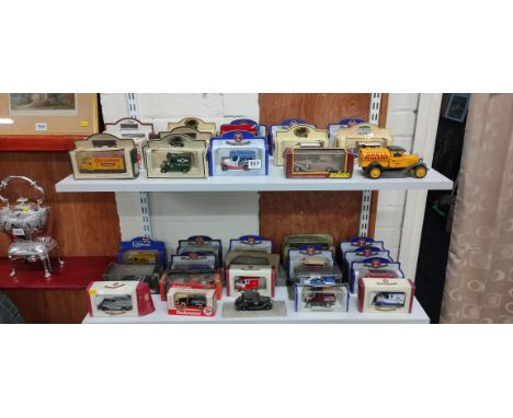 2 SHELF LOTS OF MODEL CARS 