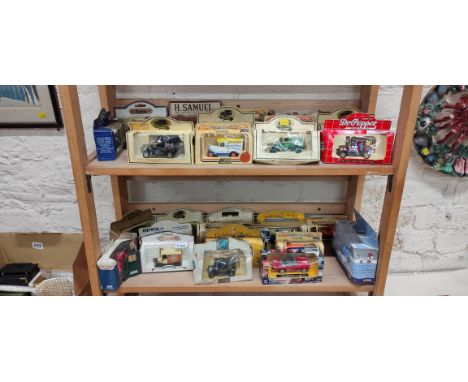 2 SHELF LOTS OF MODEL CARS 