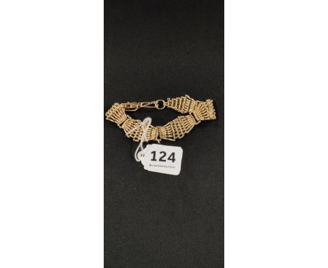 9 CARAT GOLD GATE BRACELET 28GMS 