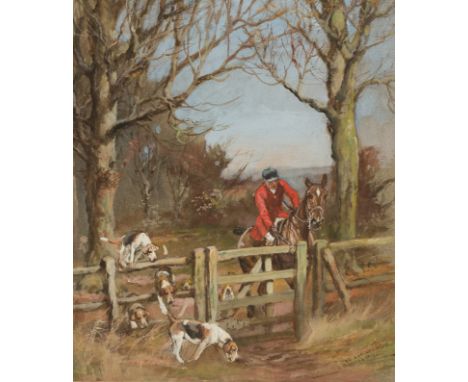 Thomas Ivester Lloyd (British 1873-1942)/Through the Gate/signed/watercolour with bodycolour on buff paper, 33cm x 28cm