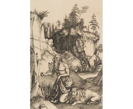 After Albrecht Durer/St Jerome/monogrammed within print/print, 31.5cm x 21.5cm