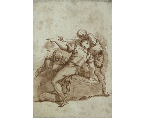 After 18th Century Continental School/Figure Group/reproduction print, 14cm x 9.5cm/and another of a lion and a couple in pro