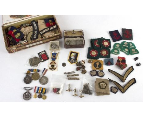 A group of various medals and coins to include pair of WW1 medals for W Burton, R Scots, a Steward medal for Royal Masonic In