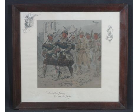 AFTER CHARLES JOHNSON PAYNE, Snaffles, 'The Bonnie Blue Bonnets frae Ower the Border', coloured print with signature and Snaf