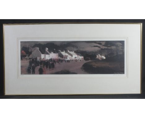 AFTER JOHN KNAPP-FISHER (British 1931-2015), 'Chapel Goers, Croesgoch', signed in pencil by the artist and in the plate with 