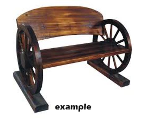 Range branded Wagon Wheel Bench together with a 9 hole Cuba Unit (living solutions )..This lot is either a catalogue return, 