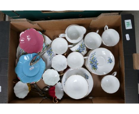 A mixed collection of ceramic items to include Harleigh part tea set, Royal Stuart Trio's , silver plated items etc
