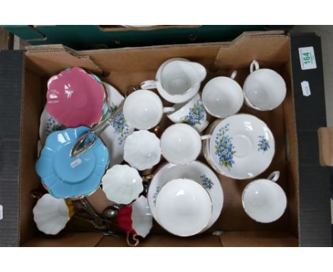 A mixed collection of ceramic items to include Harleigh part tea set, Royal Stuart Trio's , silver plated items etc