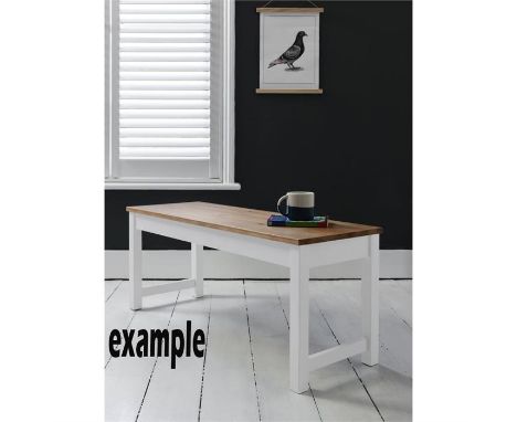 Annima Pine & White Bench.. This lot is either a catalogue return, unclaimed good or a despatch return and is sold without re