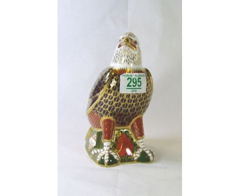 Royal Crown Derby paperweight Harrods Bald Eagle, gold stopper, boxed with certificate